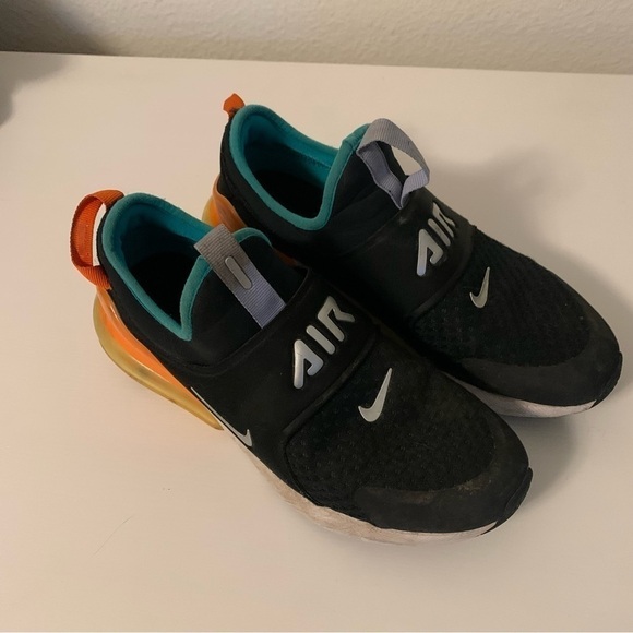 Nike Air Max 270 Extreme GS Black Laser Orange 6 Youth - Picture 2 of 6